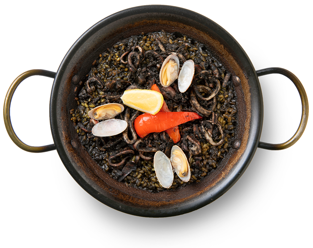 イカスミのパエリア